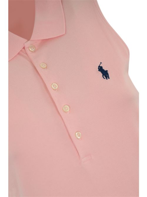 Abito smanicato in cotone stretch Rosa POLO RALPH LAUREN | 211968292003